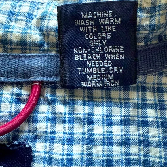 Vintage 2002 Gap Men’s Blue/White Plaid Short Sleeve Button Down Shirt Size XXL - Picture 7 of 8